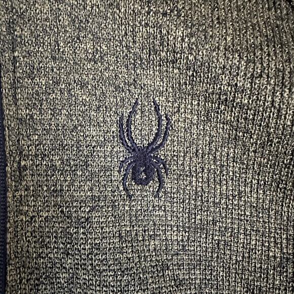 Spyder Men's Green 1/4 Zip Long Sleeve Thermal Waffle Ski Fleece Sweater M - Picture 4 of 7